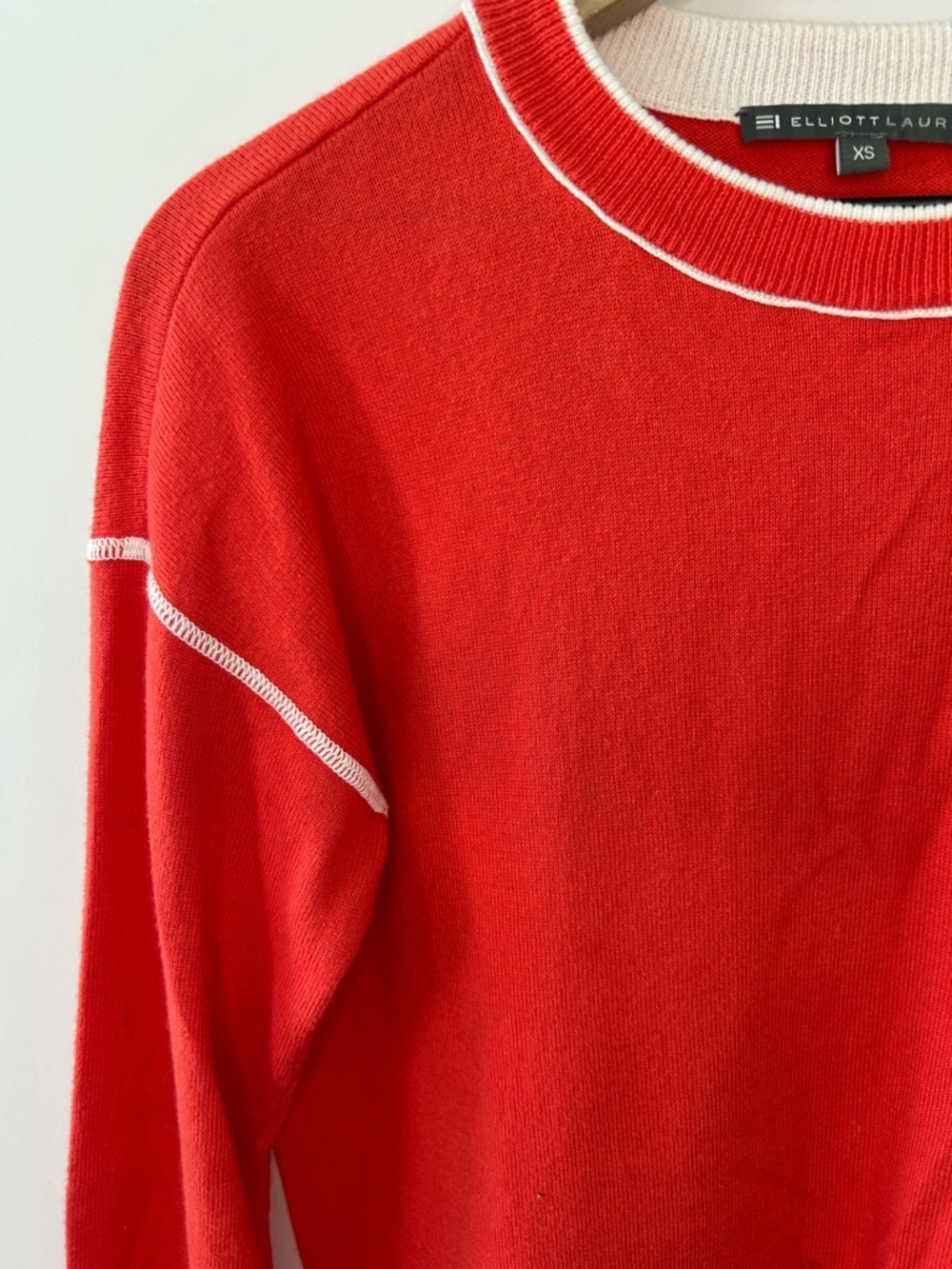 Elliot Lauren Women’s Red and White Sweater, Size XS - Picture 3 of 8